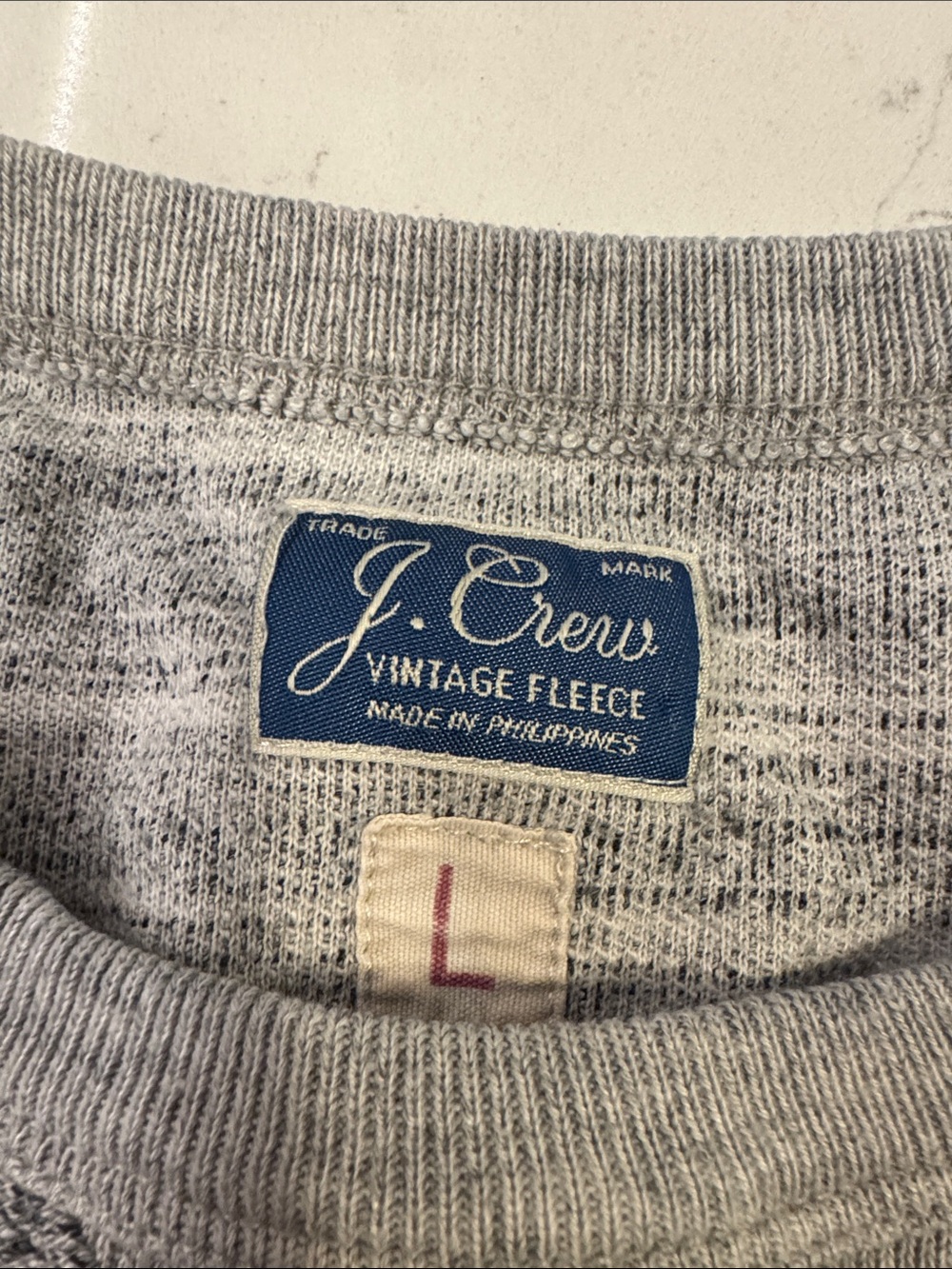 J. Crew Vintage Fleece Crewneck Sweater - Heather Light Gray